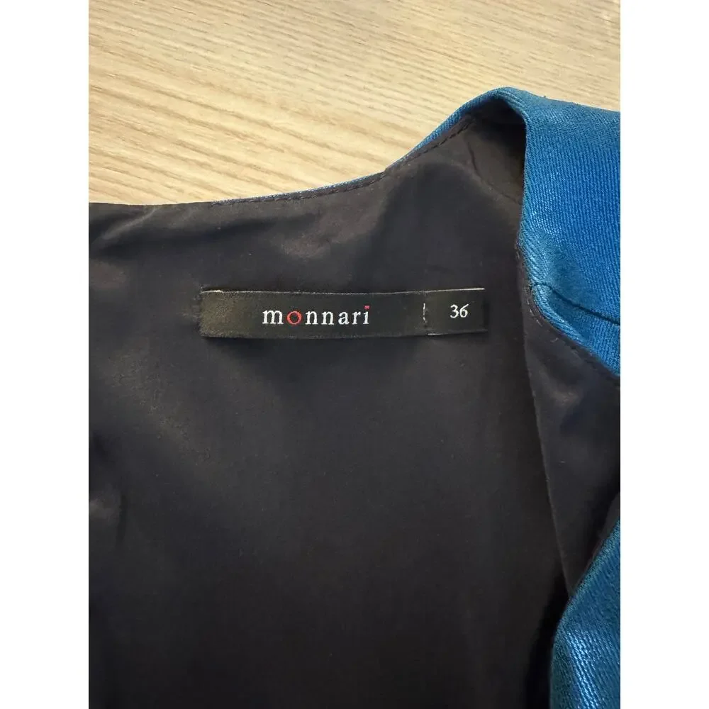 Monarri | Irridescent Blue Fit & Flare Dress size 36 European (4/6 U.S.) - Picture 6 of 12